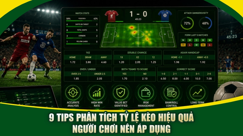 9 tips phân tích tỷ lệ kèo hiệu quả người chơi nên áp dụng