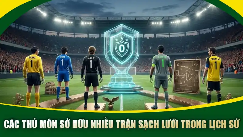 Các thủ môn sở hữu nhiều trận sạch lưới trong lịch sử