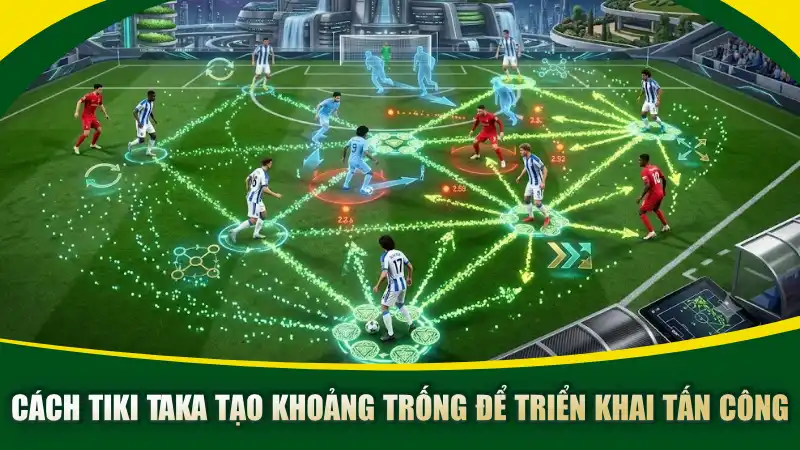Cách Tiki Taka tạo khoảng trống để triển khai tấn công