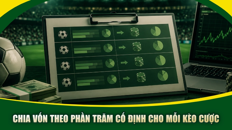 Chia vốn theo phần trăm cố định cho mỗi kèo cược