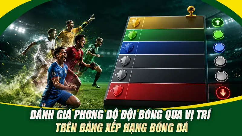 Đánh giá phong độ đội bóng qua vị trí trên bảng xếp hạng bóng đá
