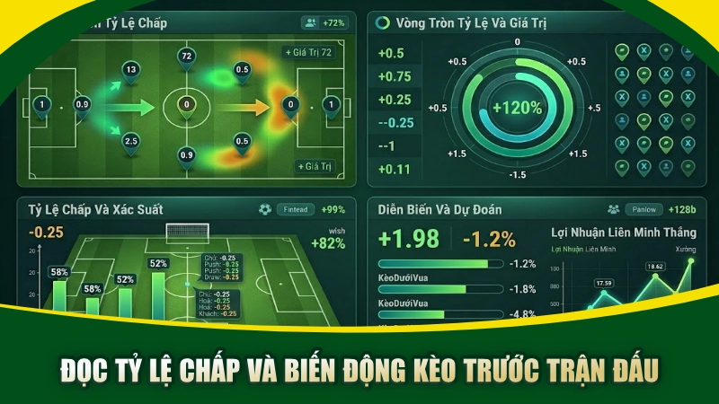 Đọc tỷ lệ chấp và biến động kèo trước trận đấu