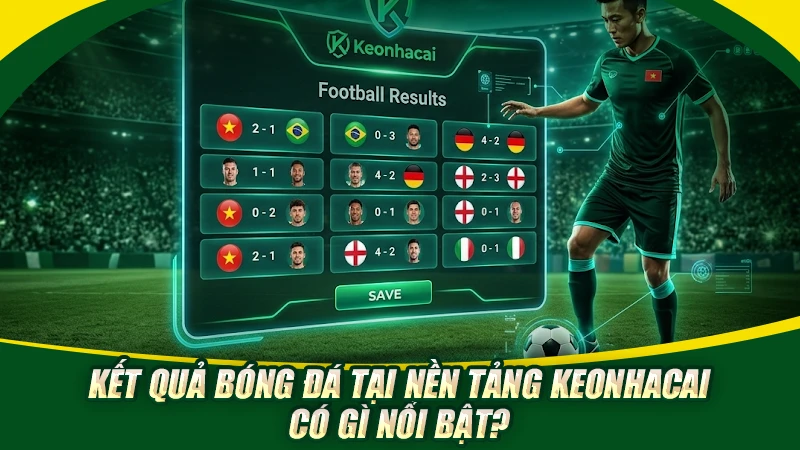 Kết quả bóng đá tại nền tảng Keonhacai có gì nổi bật?