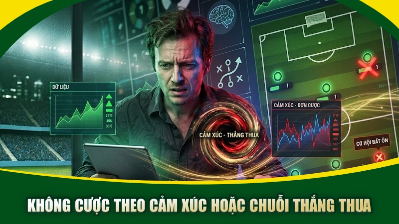 Không cược theo cảm xúc hoặc chuỗi thắng thua