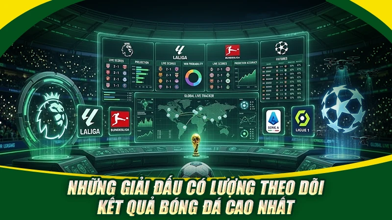 Những giải đấu có lượng theo dõi kết quả bóng đá cao nhất