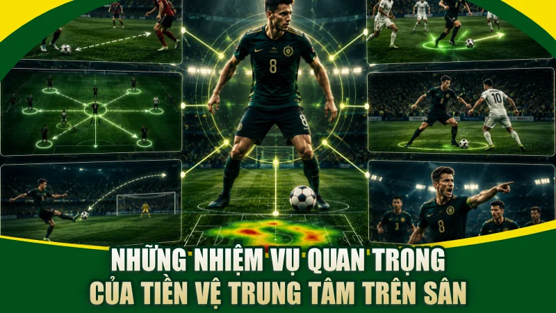 Những nhiệm vụ quan trọng của tiền vệ trung tâm trên sân