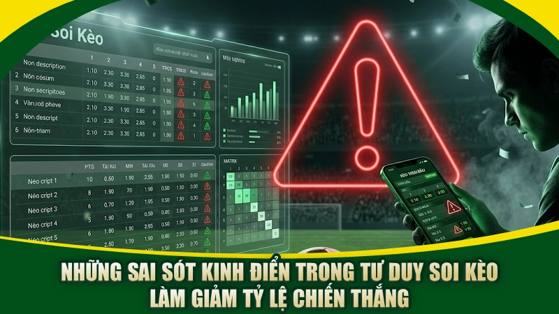 Những sai sót kinh điển trong tư duy soi kèo làm giảm tỷ lệ chiến thắng
