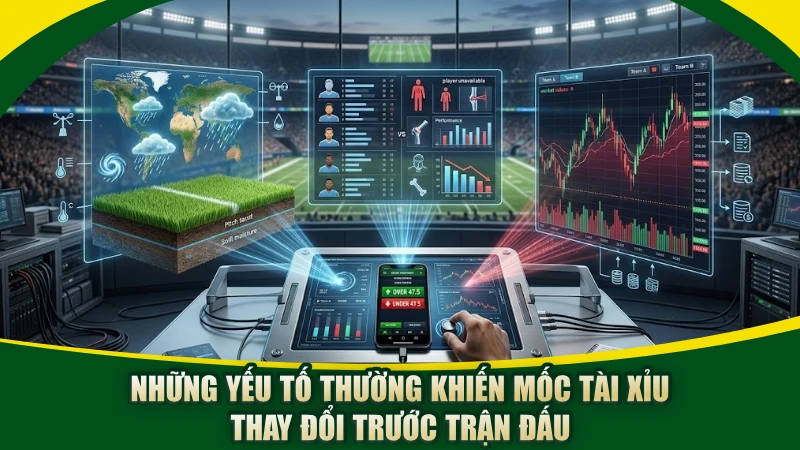Những yếu tố thường khiến mốc tài xỉu thay đổi trước trận đấu