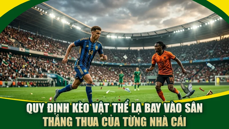 Quy định kèo vật thể lạ bay vào sân thắng thua của từng nhà cái