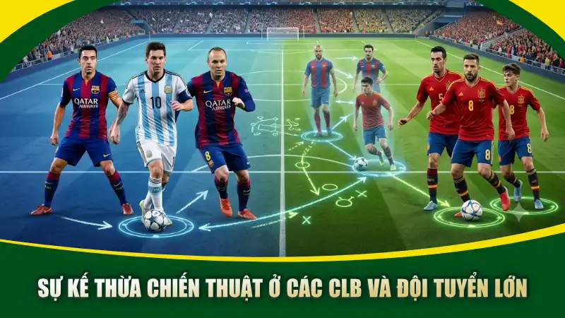 Sự kế thừa chiến thuật ở các CLB và đội tuyển lớn