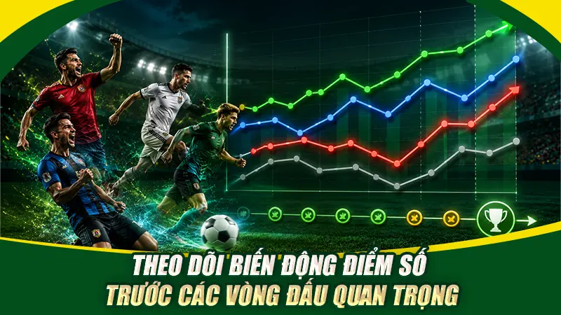 Theo dõi biến động điểm số trước các vòng đấu quan trọng