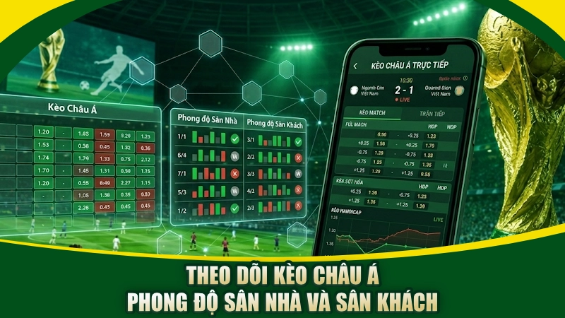 Theo dõi kèo Châu Á phong độ sân nhà và sân khách