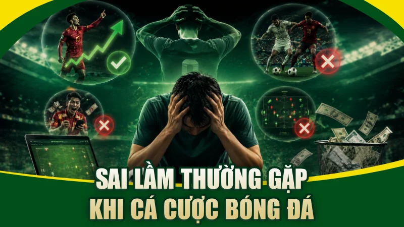 Sai lầm thường gặp khi cá cược bóng đá