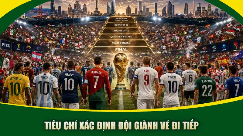 Tiêu chí xác định đội giành vé đi tiếp