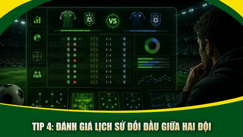 Tip 4: Đánh giá lịch sử đối đầu giữa hai đội