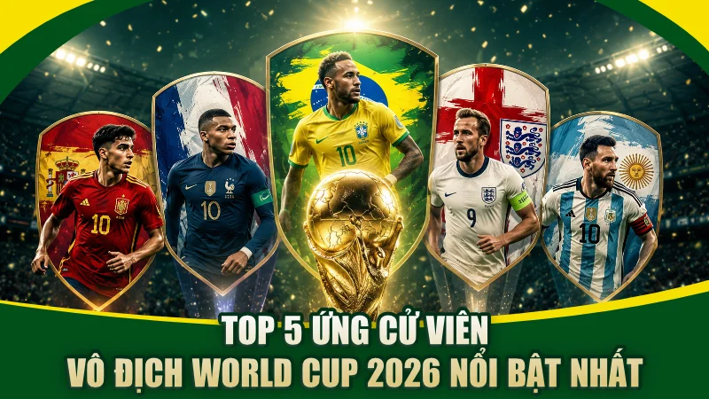 Top 5 ứng cử viên vô địch World Cup 2026 nổi bật nhất