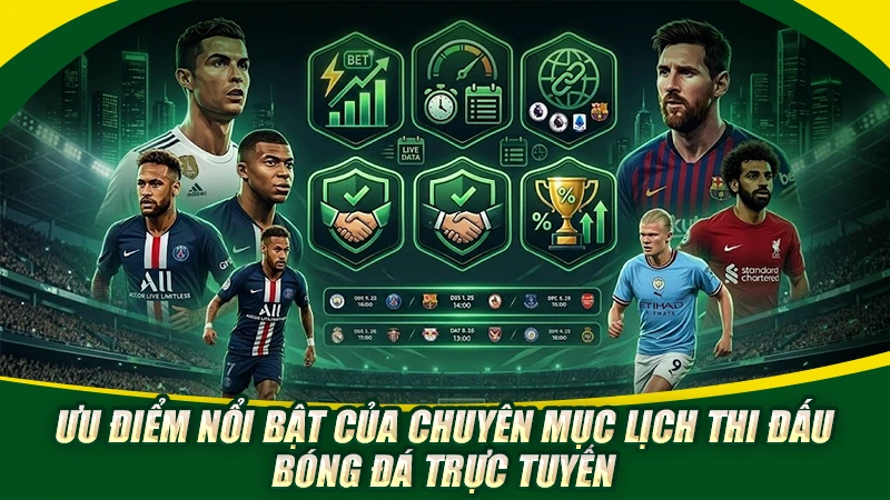 Ưu điểm nổi bật của chuyên mục lịch thi đấu bóng đá trực tuyến