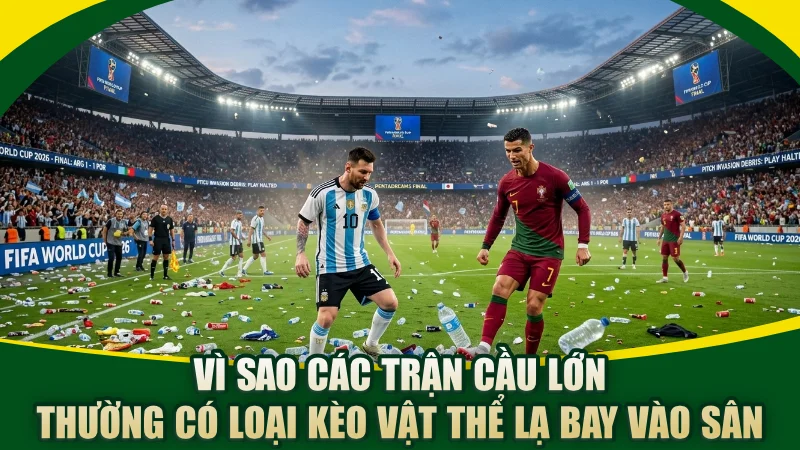 Vì sao các trận cầu lớn thường có loại kèo vật thể lạ bay vào sân