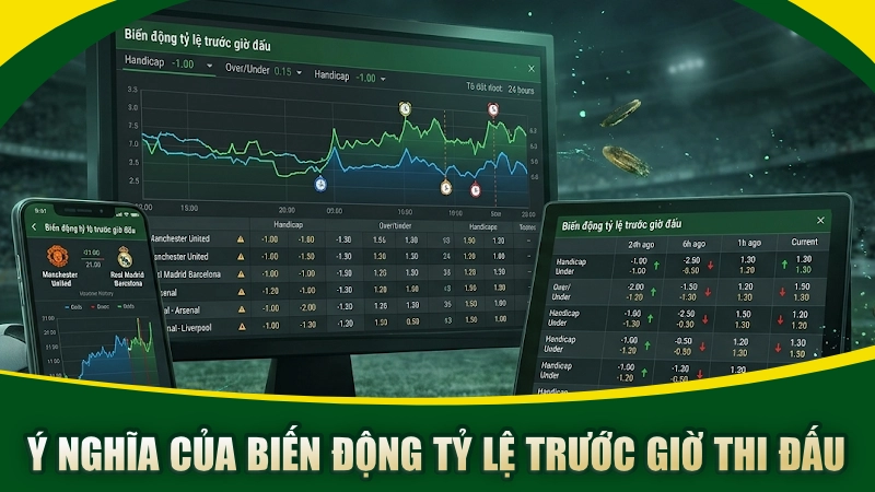 Ý nghĩa của biến động tỷ lệ trước giờ thi đấu