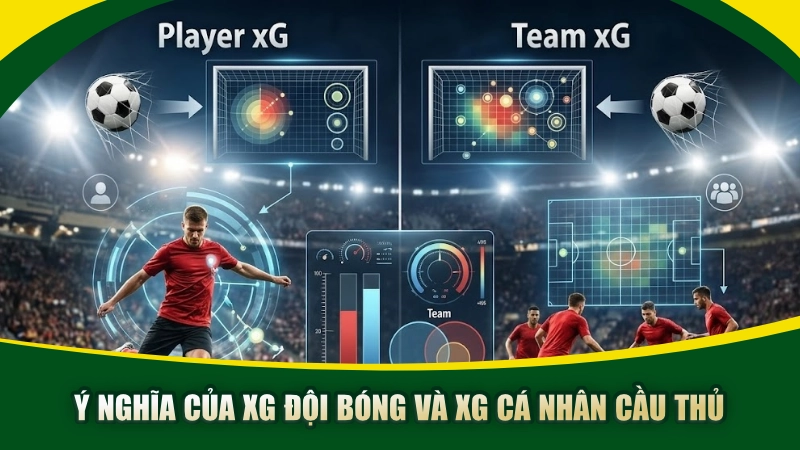 Ý nghĩa của xG đội bóng và xG cá nhân cầu thủ